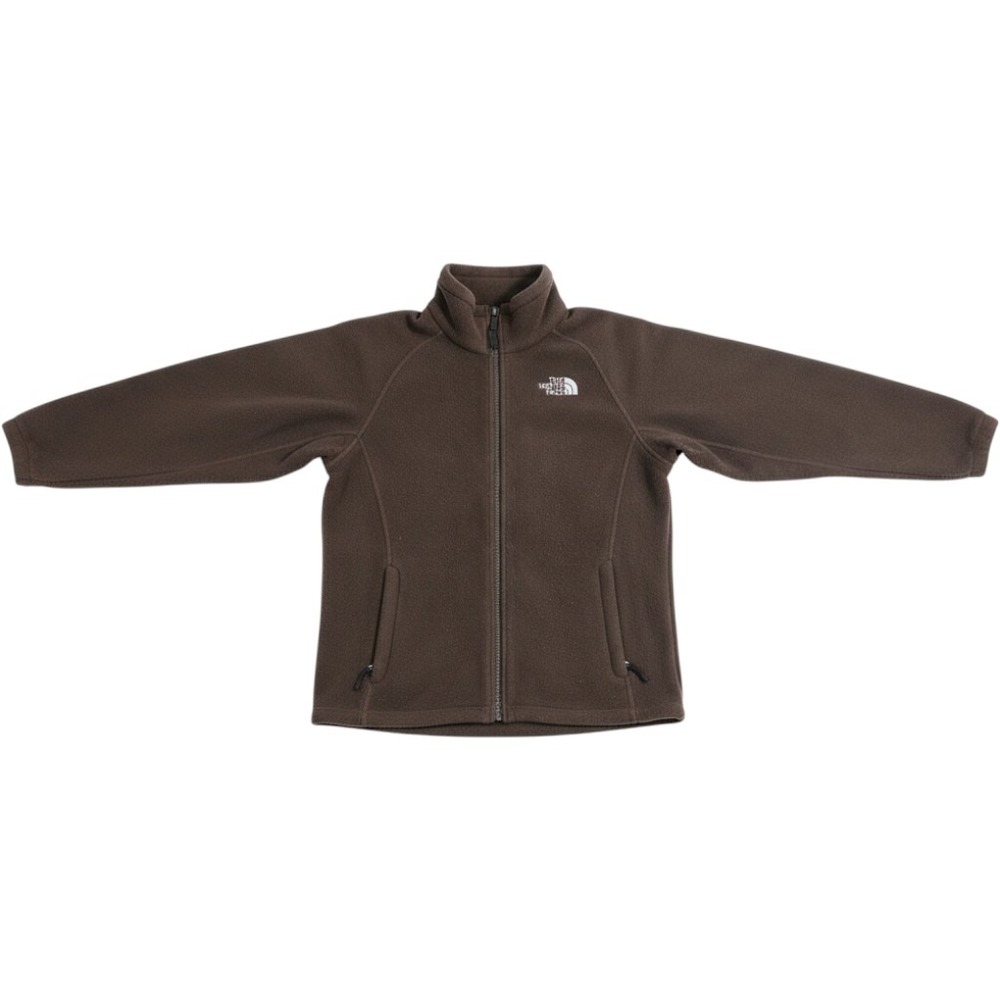 The North Face Womens Brown Full Zip Fleece Jacket Mock Neck Size Medium